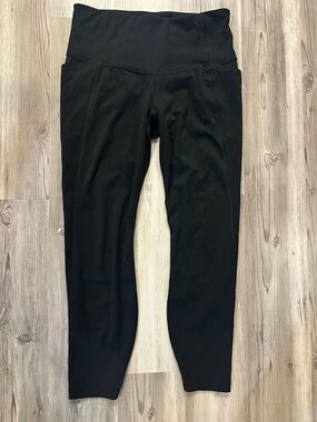All in Motion Black High Waisted Leggings XL Workout Yoga Athletic Pants Pockets